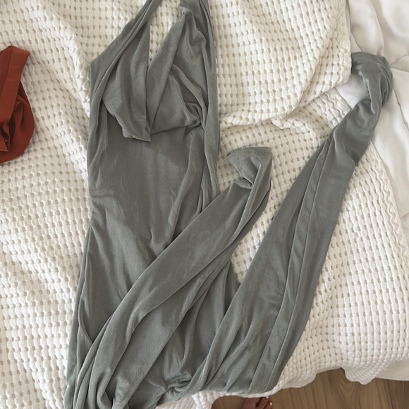 Laina Rauma Slinky Halter Jumpsuit in Mermaid - Picture 5 of 5